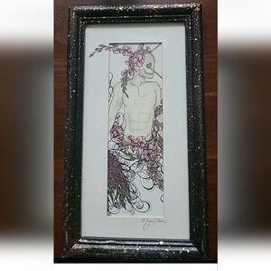 "Gladiolas" Skull Art Print By Megan Podwin 7.5"x13.5"